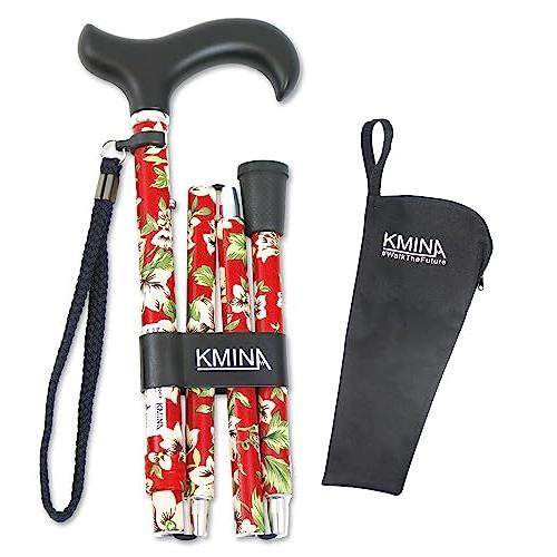 KMINA PRO - 折りたたみ杖、杖 女性用、杖 女性用 おしゃれ、女性用ステッキ、ウォーキング...
