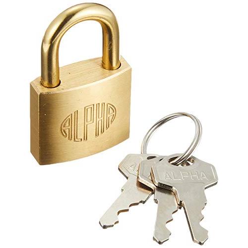 アルファアルファ キーロック 南京錠 シルバー 標準タイプ 1000-25