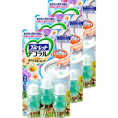 まとめ買いブルーレットデコラル トイレ便器の水ぎわ キレイを保つ花びらジェル 爽やかな森と花の香り ...