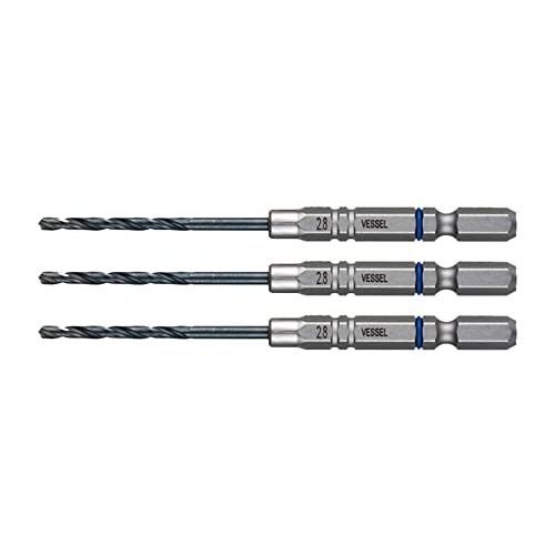 ベッセル(VESSEL) クッションドリル (鉄工用) ドリルビットセット Φ2.8mm 3本組 A...