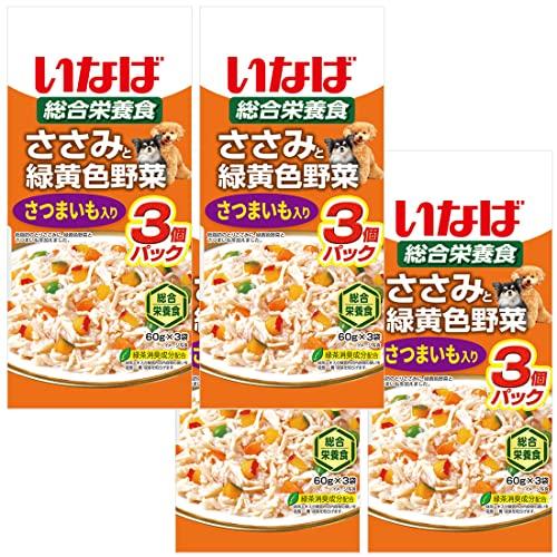 いなば ささみと緑黄色野菜 さつまいも入り 60g×3袋 4個セット