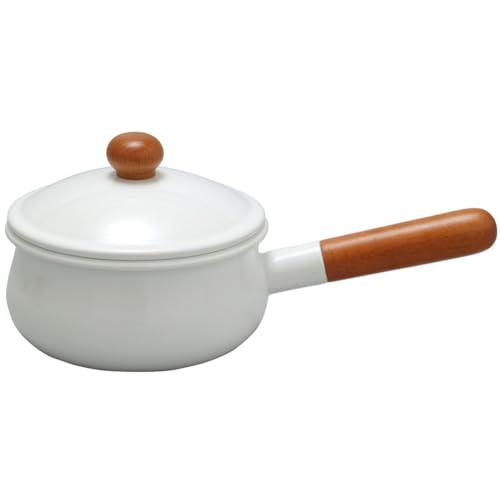 野田琺瑯(Nodahoro) ソースパン 15cm ホーロー ガス火/IH対応 片手鍋 日本製 ポー...