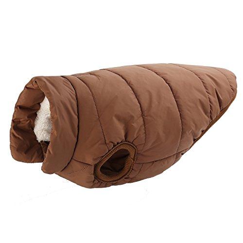 Emfay ペット服 犬服 コート ジャケット ダウン ボタン留めタイプ 防寒 冬服 ドッグウェア ...