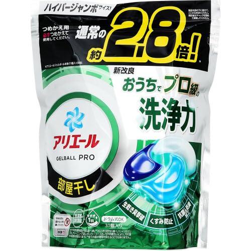 アリエール 洗濯洗剤 ジェルボール PRO 部屋干し つめかえ ハイパージャンボサイズ 31個
