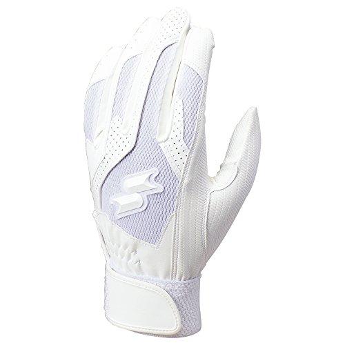 SSK(エスエスケイ) 野球 バッティング手袋 高校野球対応 両手 BG3004W ホワイト S