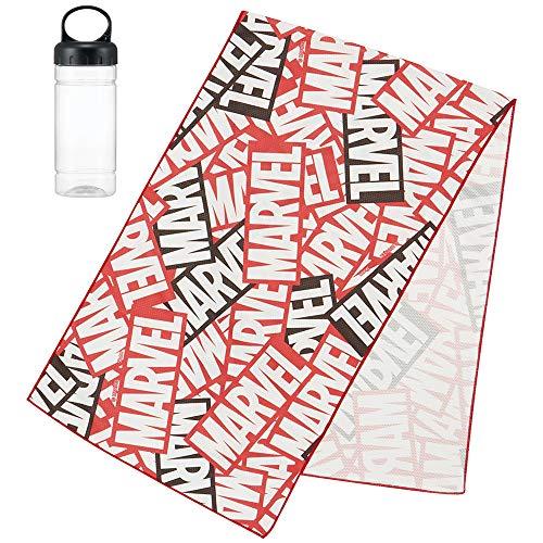 スケーター (skater) 冷却タオル 接触冷感 ケース付き マーベル ロゴ marvel 30×...