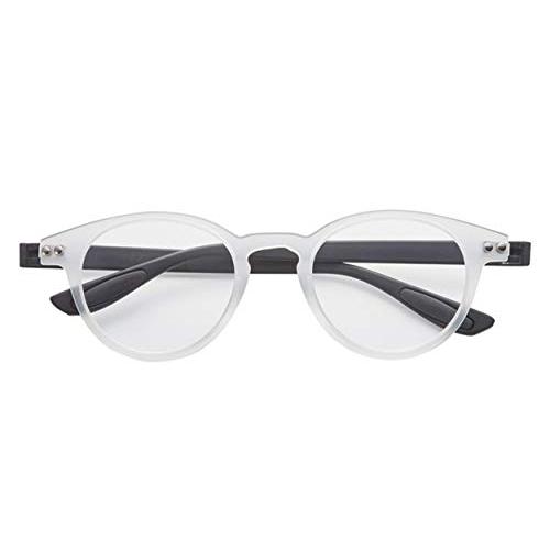 老眼鏡 ブルーライトカット 携帯 軽量 おしゃれ ボストン colorfulook ホワイト*ブラッ...