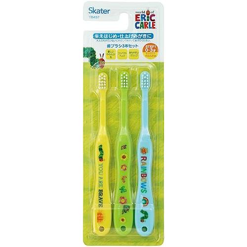 スケーター(Skater) 歯ブラシ 15cm 乳児用 0-3才 やわらかめ 3本入 歯ブラシ はら...