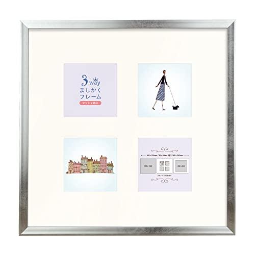 万丈 VANJOH 3wayましかくフレーム 30角 シルバー 106725 マット2枚付