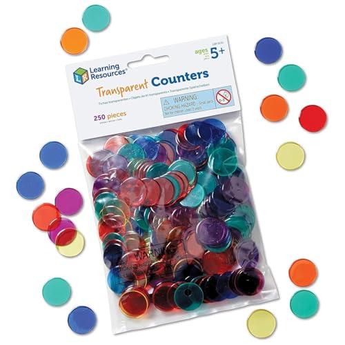 ラーニング リソーシーズ Transparent Counters カラフルカウンター 透明おはじき...