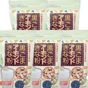 北海道産大豆使用 黒ごまアーモンドきな粉 220gx5個 (4945329101914)
