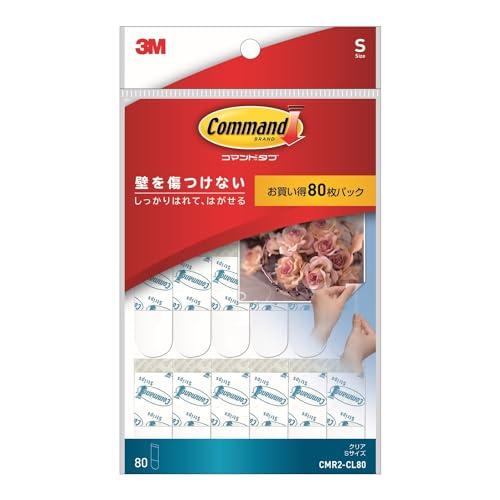 3M コマンド タブ 透明 クリア パック Sサイズ 耐荷重400g 80枚 CMR2-CL80