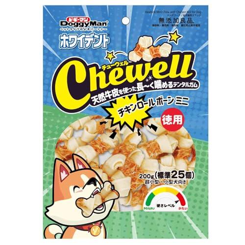 ドギーマン ホワイデント Cｈｅｗｅｌｌ チキンロールボーンミニ 徳用 200ｇ(標準25本)
