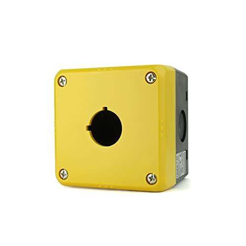 IDEC(アイデック) φ22FBシリーズ樹脂製コントロールボックス IP65 1点用 穴あり 黄色...