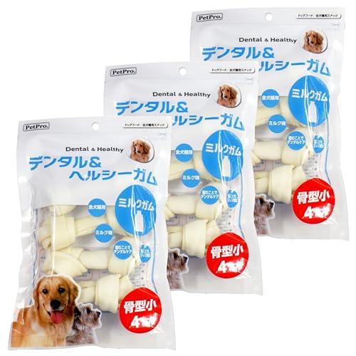 ペットプロ デンタル&amp;ヘルシーガム ミルクガム 骨型小 4本×3個セット ミルク 犬