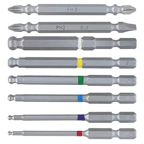 高儀(Takagi) EARTH MAN 六角軸ボールポイントビットセット8本組 六角穴付きボルト回...