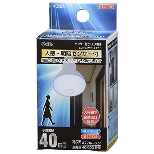 LED電球 レフランプ形 E17 40形相当 人感・明暗センサー付 昼光色_LDR4D-W/S-E1...