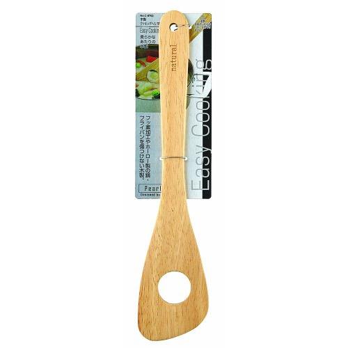 パール金属 Easy Cooking 木製 クッキング へら 穴明 C-8762