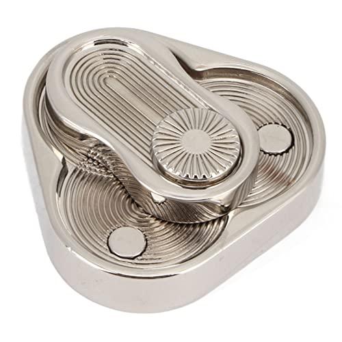 三角回転スライダー 大人用、金属製磁気フィジェットスライダー ポータブル スライダー おもちゃ フィ...