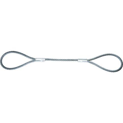 TRUSCO(トラスコ) ワイヤーロープスリング Aタイプ アルミロック 16mm×5m TWAL-...