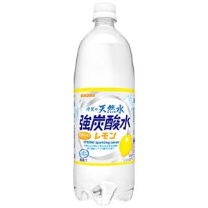 サンガリア 伊賀の天然水 強炭酸水レモン 1000ml×12本