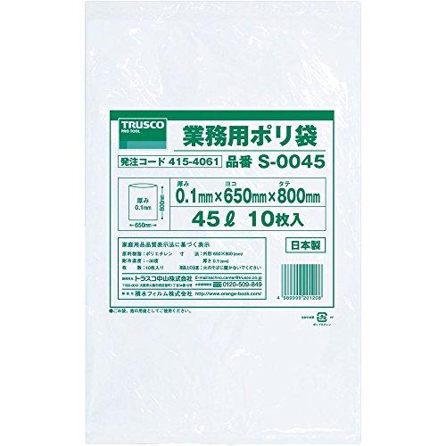 TRUSCO(トラスコ) 業務用ポリ袋0.1×150L 5枚入 S-0150