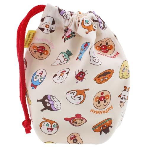 伊藤産業 巾着 アンパンマン オールスター コップ袋 約17×16.5×8cm 日本製 アイボリー ...