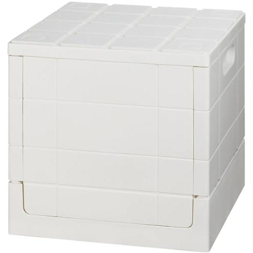 I'mD (アイムディー) 収納ボックス グリッドコンテナ キューブ ホワイト 20L