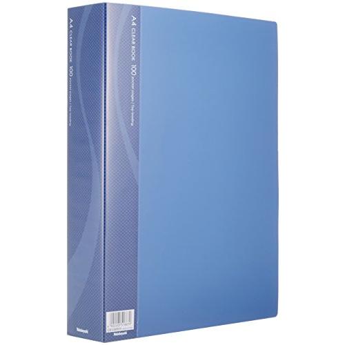 ナカバヤシ クリアブック ベーシックカラー A4・S型/100P ブルー CB1036B-N