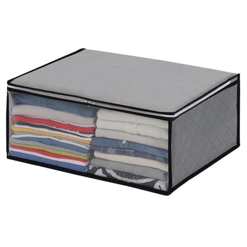 アストロ 活性炭消臭 衣類収納ケース グレー 活性炭のチカラで消臭保管 通気性の良い不織布製 ほこり...