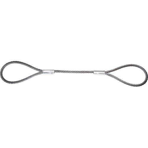 TRUSCO(トラスコ) ワイヤーロープスリング Aタイプ アルミロック 18mm×3m TWAL-...