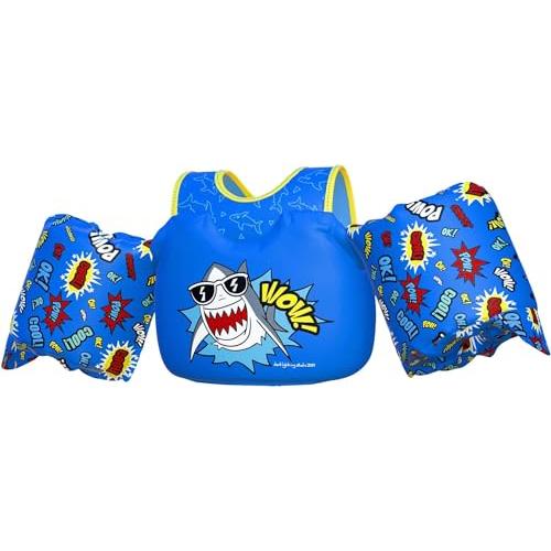 米国沿岸警備隊(USCG)認証 浮き輪 子供用ライフジャケット幼児 キッズスイムベスト アームリング...