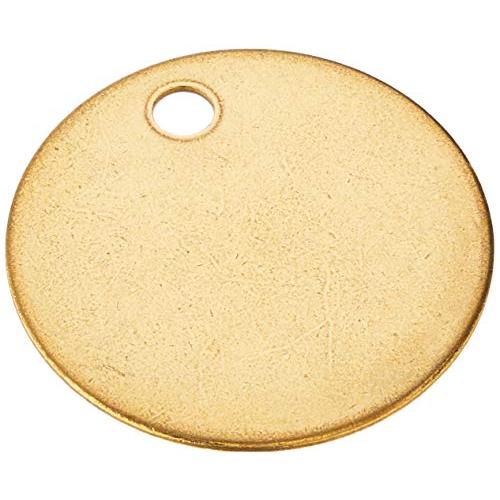 エスコ 38mmタグブランク(真鍮丸/10枚) EA591HG-15