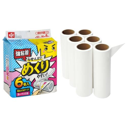 レック(LEC) 激落ちくん らせん状に切れてる めくりやすい 粘着テープ (90周巻×6巻入) 各...