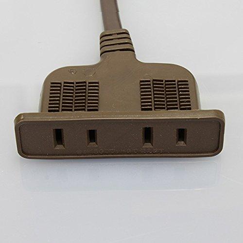 ノア 家具用コンセント（什器用） 2ヶ口コンセント 茶 VCTFKコード2m ワンタッチ式 1500...