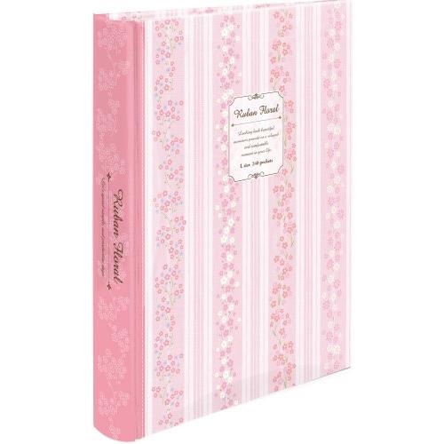 ナカバヤシ 背丸ブック式/L判３段/240枚収納（リュバンフローラル）BPL-240-1-P ピンク