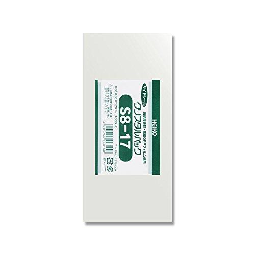 透明袋 OPPクリスタルパック S8-17 100枚入 (サイズ:厚み0.03mm 幅8×高17cm...