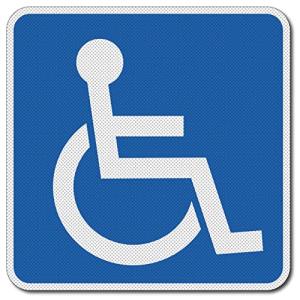 身障者用設備（車椅子）マーク 窓の内側から はってはがせるタイプ 吸盤タイプ代替 ドット糊ステッカー 10cm角｜R.E.M.