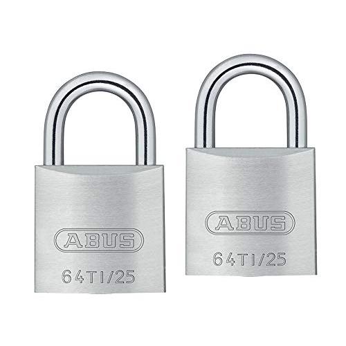日本ロックサービス ABUS アバス南京錠 TITALIUM 64TI 2個入り シルバー 25