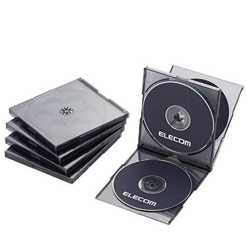 エレコム DVD BD CDケース プラケース 標準タイプ 4枚収納 5枚パック ブラック CCD-...