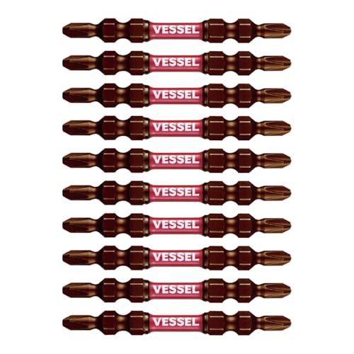 ベッセル(VESSEL) サキスボ スリム トーションビット 両頭 +2×φ4.5×65mm 10本...