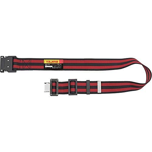 タジマ 新規格安全帯 胴ベルトMサイズ ボーダー赤 BWM125-BRE 長さ125cm 衝撃や耐久...