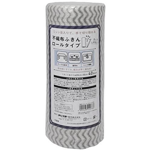 ボンスター 販売 不織布 ふきん ロールタイプ 40カット F-978 ホワイト 20×30cm