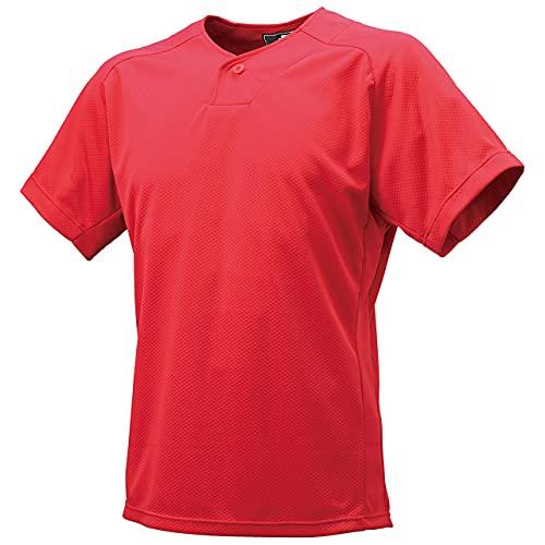 エスエスケイ 野球ユニフォーム 1ボタンベースボールTシャツ メンズ レッド (20) 日本 O (...