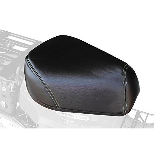 スペシャルパーツ武川 クッションシートカバー ブラック表皮/ダブルダークグリーンステッチ クロスカブ...