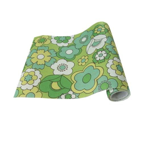 オカ(OKA) 食器棚シート ルアンス 約30cm×120cm グリーン (保護 収納 レトロ 昭和...