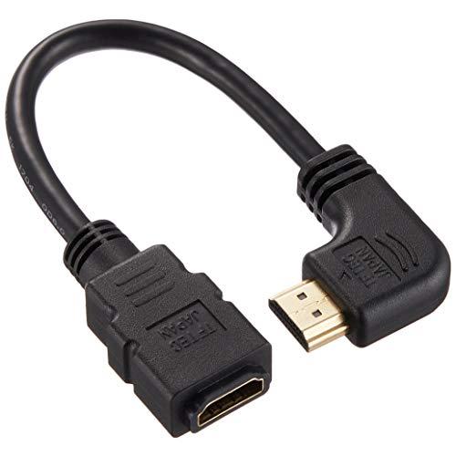 変換名人 ハイスピードHDMI ver1.4対応 延長ケーブル  左向きL型・オス - A・メス  ...