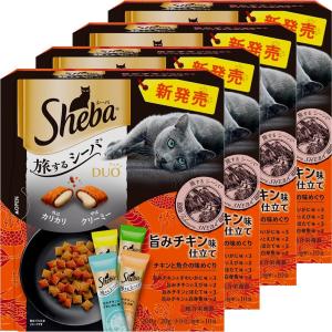 シーバ (Sheba) デュオ キャットフード 旅する 旨みチキン味仕立て チキンと魚介の味めぐり 成猫用 200g×4個(まとめ買い)｜remtory