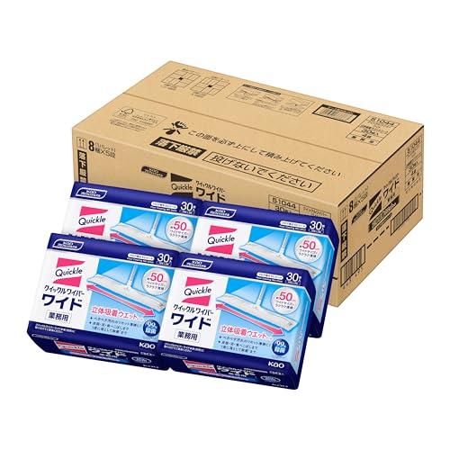 クイックル ケース販売ワイパー立体吸着ウェットシート 30枚(10枚×3)×4(花王プロフェッショナ...