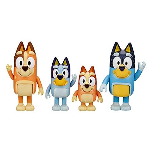 Bluey (ブルーイ) 2.5〜3インチ ポーズつけ可能 フィギュア 4体パック ブルーイ ビンゴ...